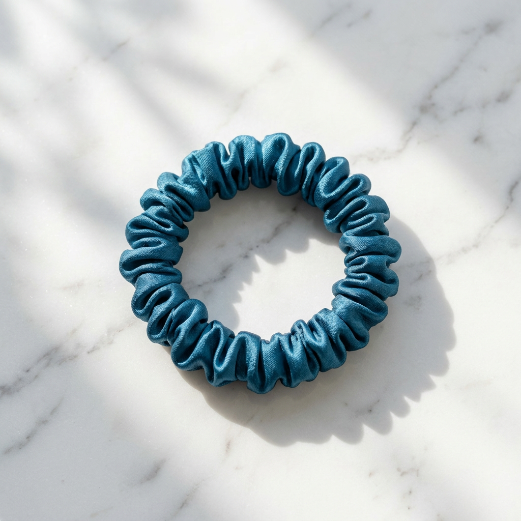 1cm Skinny Pure Mulberry Silk Scrunchie