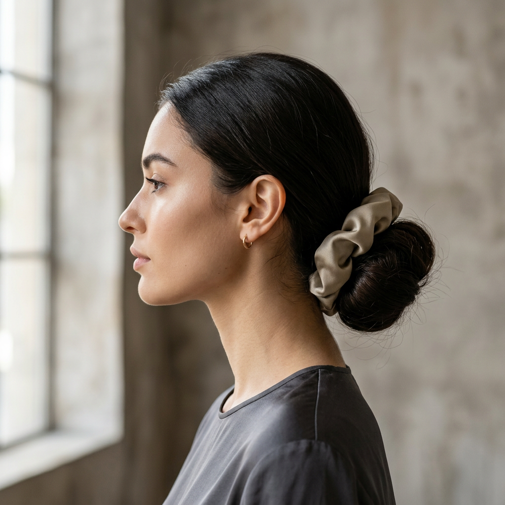 30 Momme Silk Sleep Cloud Scrunchie - Face-Slimming Volume