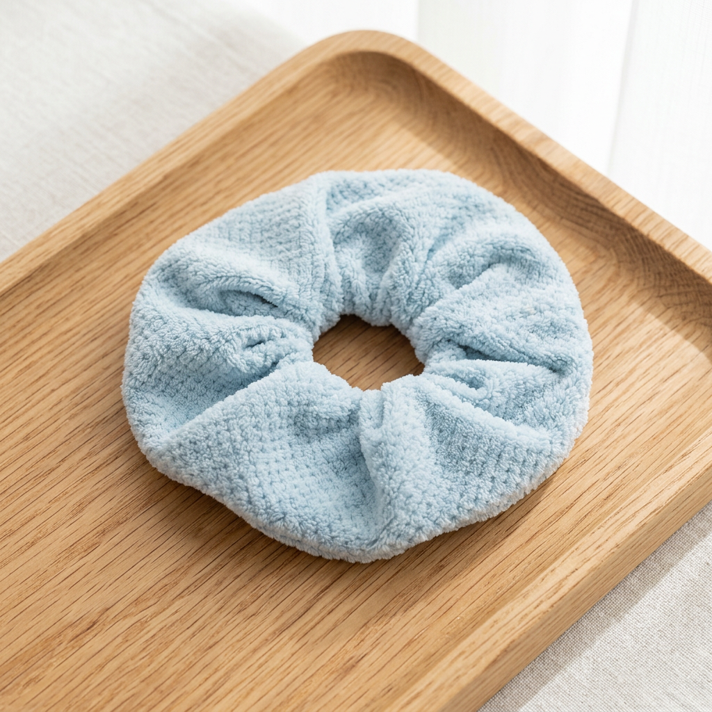 Pineapple Grid Microfiber Absorbent Towel Scrunchie