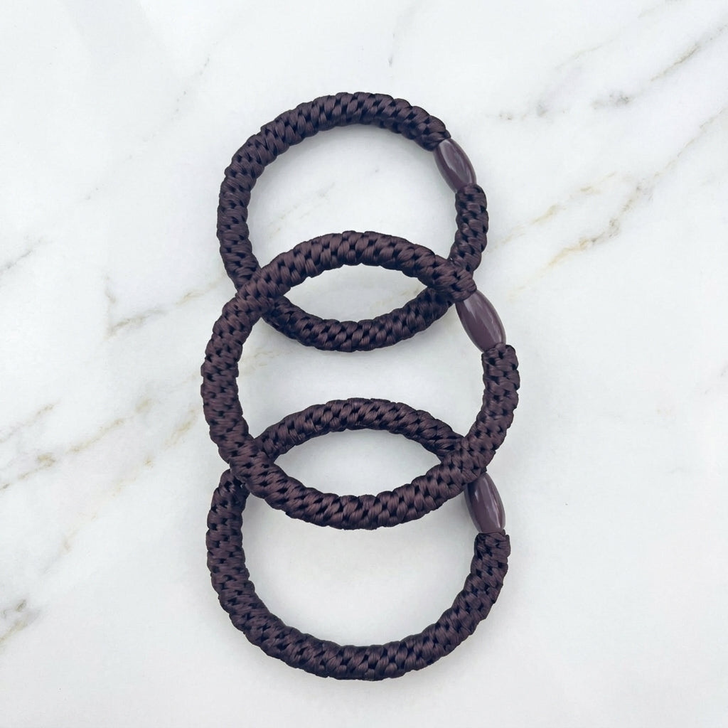 4mm High-Resilience Colored Hair Ties (3-Pack)