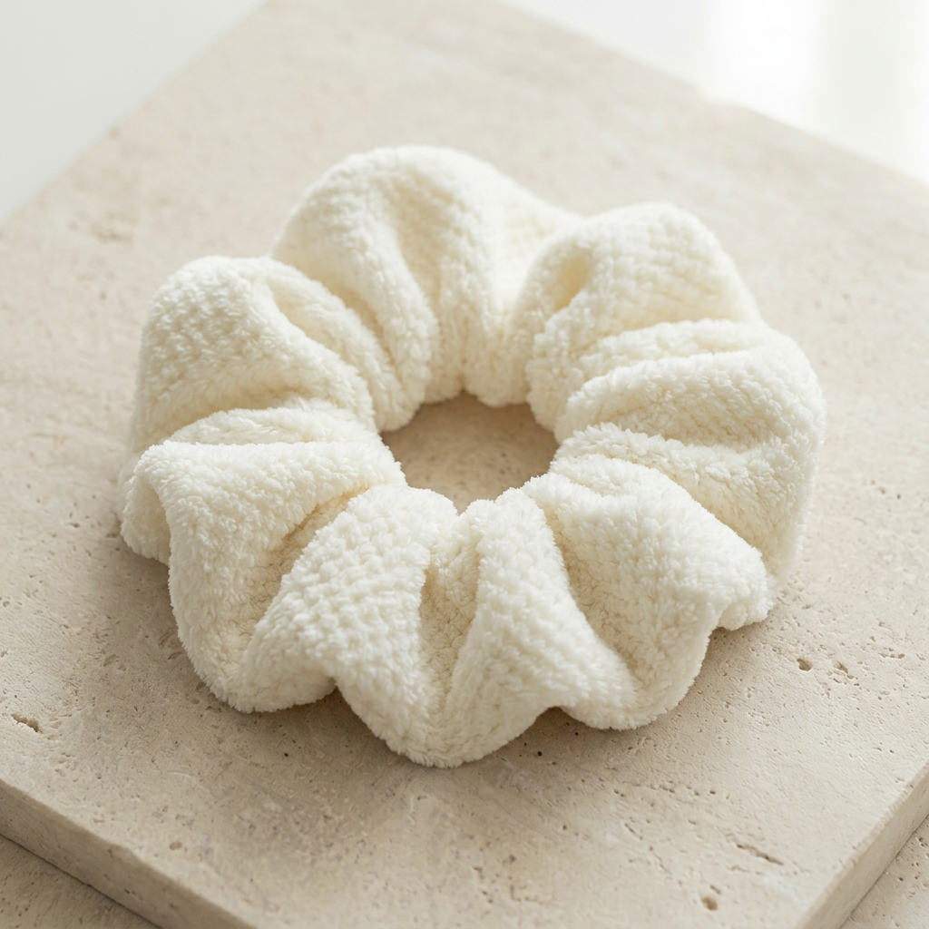 Pineapple Grid Microfiber Absorbent Towel Scrunchie