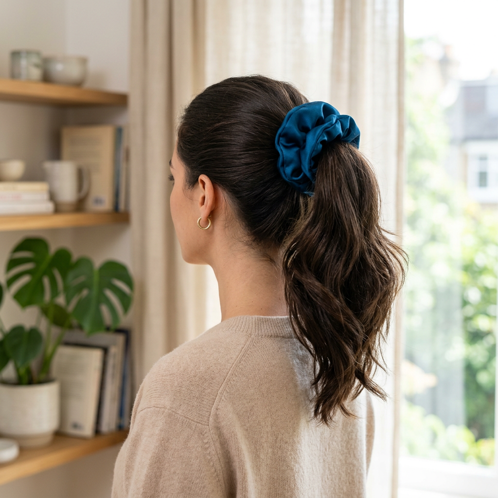 30 Momme Silk Sleep Cloud Scrunchie - Face-Slimming Volume