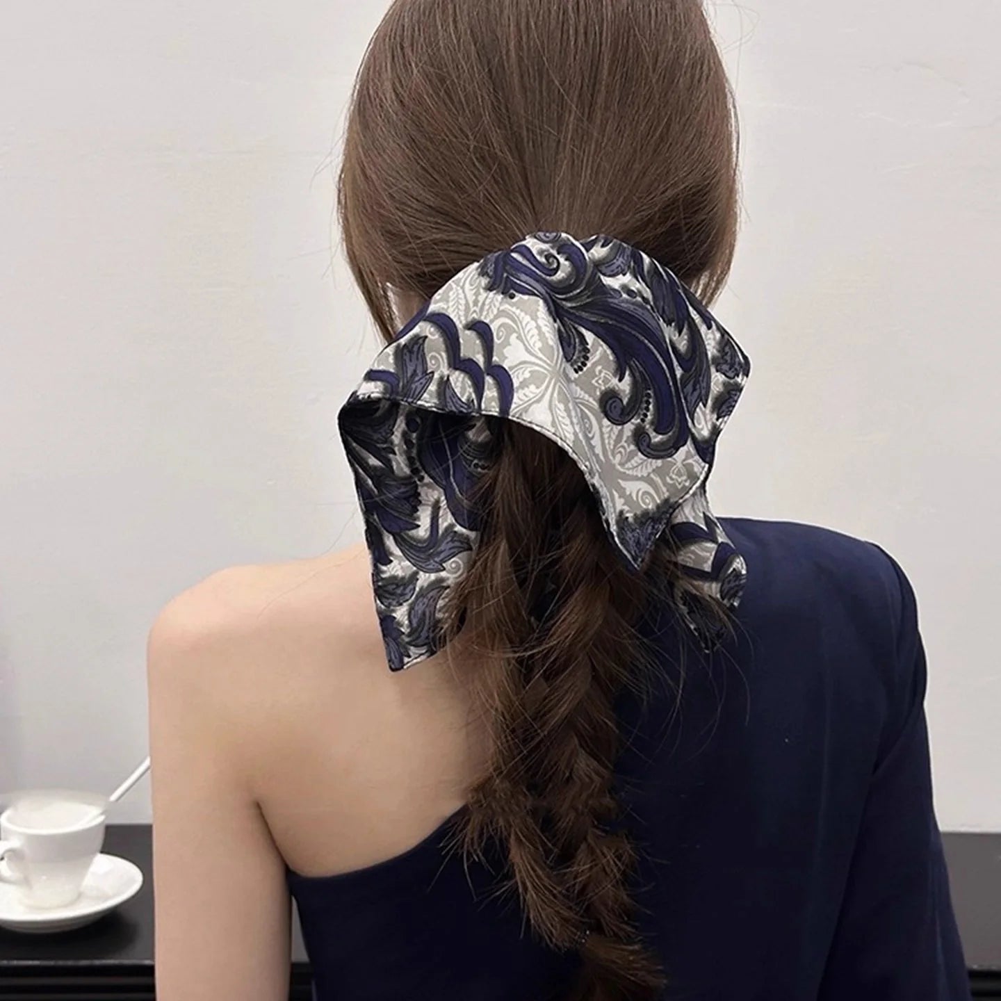 Totem Print Scrunchie Worn