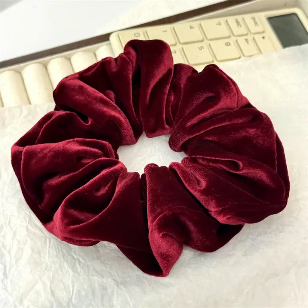 Premium Plush Velvet Cloud Scrunchie - Deep Luster