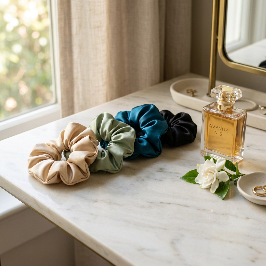 30 Momme Silk Sleep Cloud Scrunchie - Face-Slimming Volume
