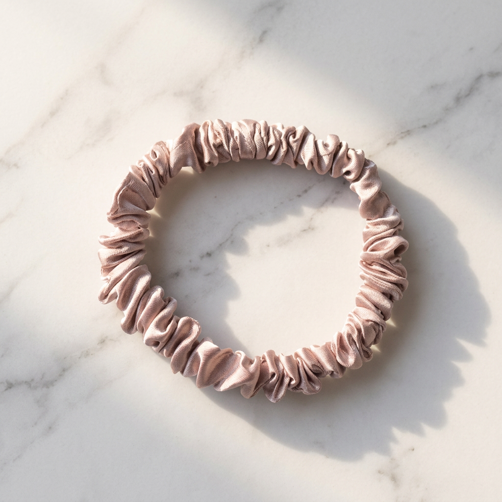 1cm Skinny Pure Mulberry Silk Scrunchie