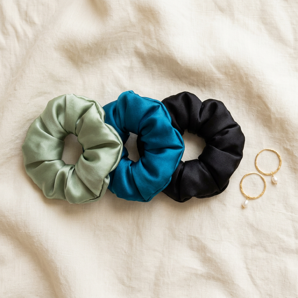30 Momme Silk Sleep Cloud Scrunchie - Face-Slimming Volume