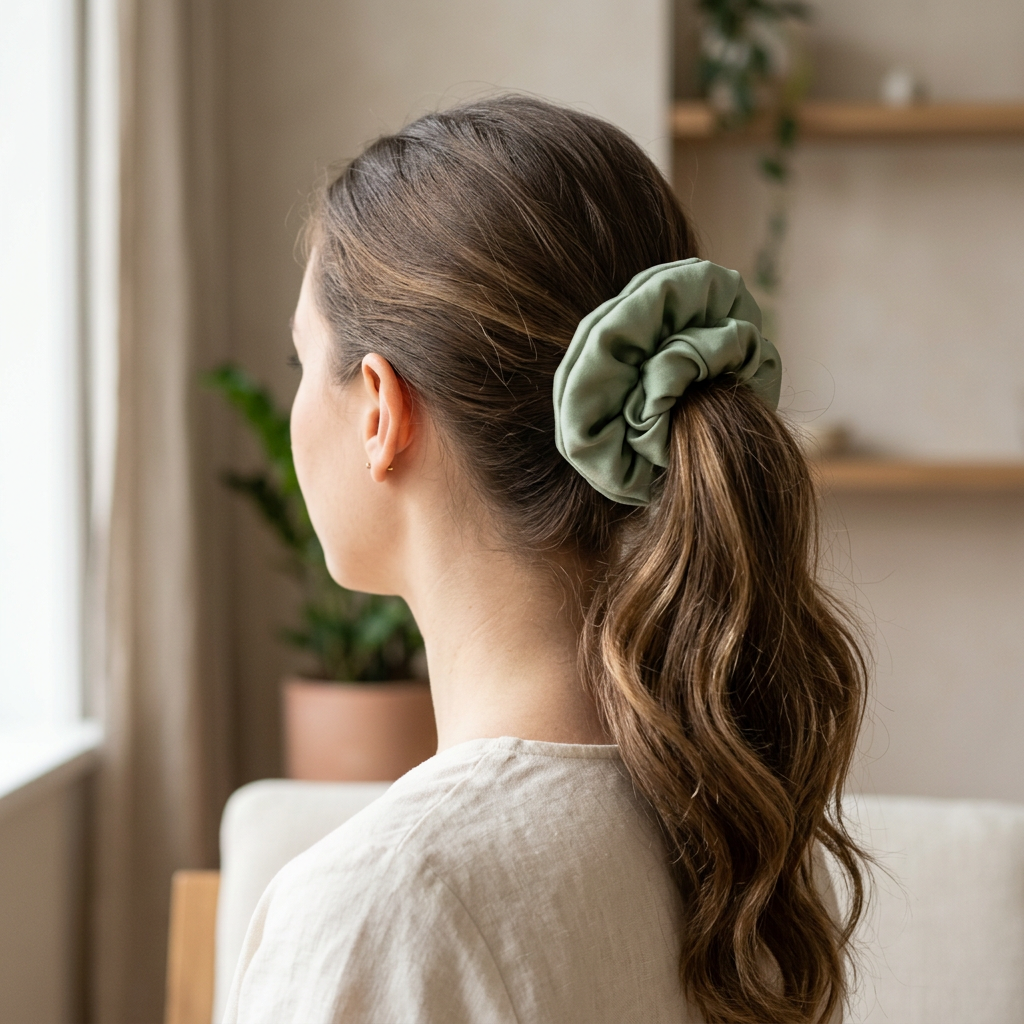 30 Momme Silk Sleep Cloud Scrunchie - Face-Slimming Volume