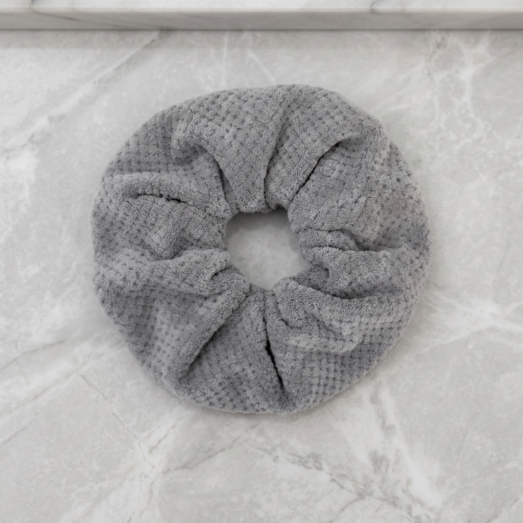 Pineapple Grid Microfiber Absorbent Towel Scrunchie