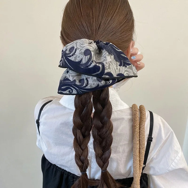 Totem Print Scrunchie Braid