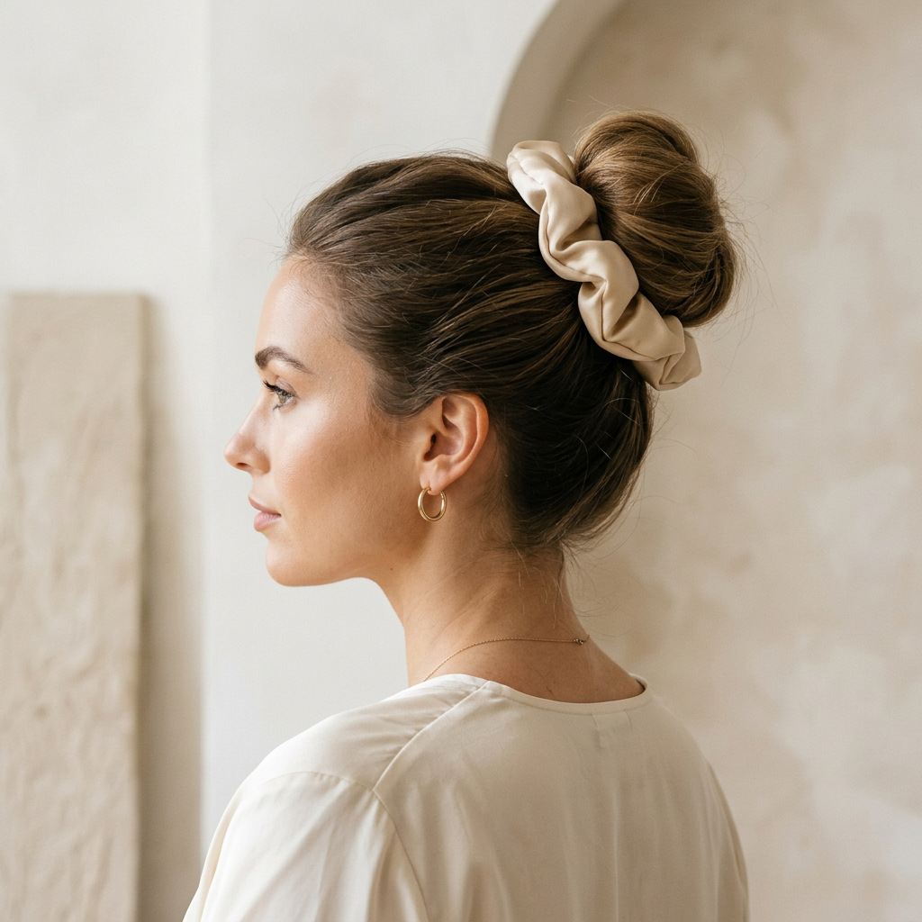 30 Momme Silk Sleep Cloud Scrunchie - Face-Slimming Volume