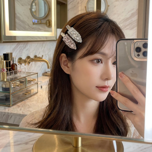 Luxury Crystal Hand-Set No-Crease Makeup Clips